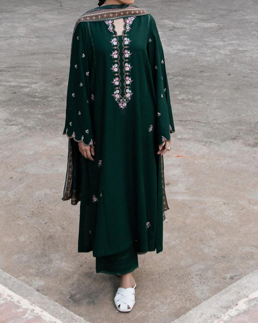 Ziva Green Embroidery 2pc