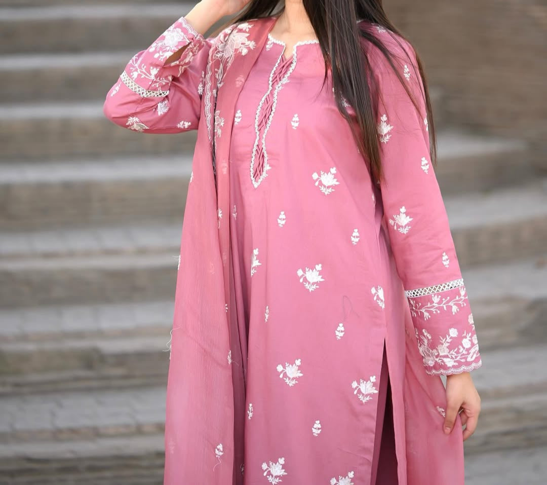 *NAZNEEN EMBROIDERY 3PC*