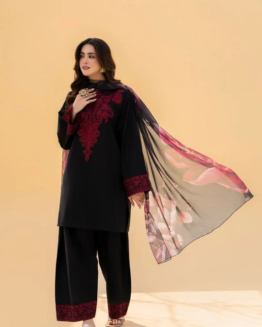 Zaroon -EMBROIDERY  3PC