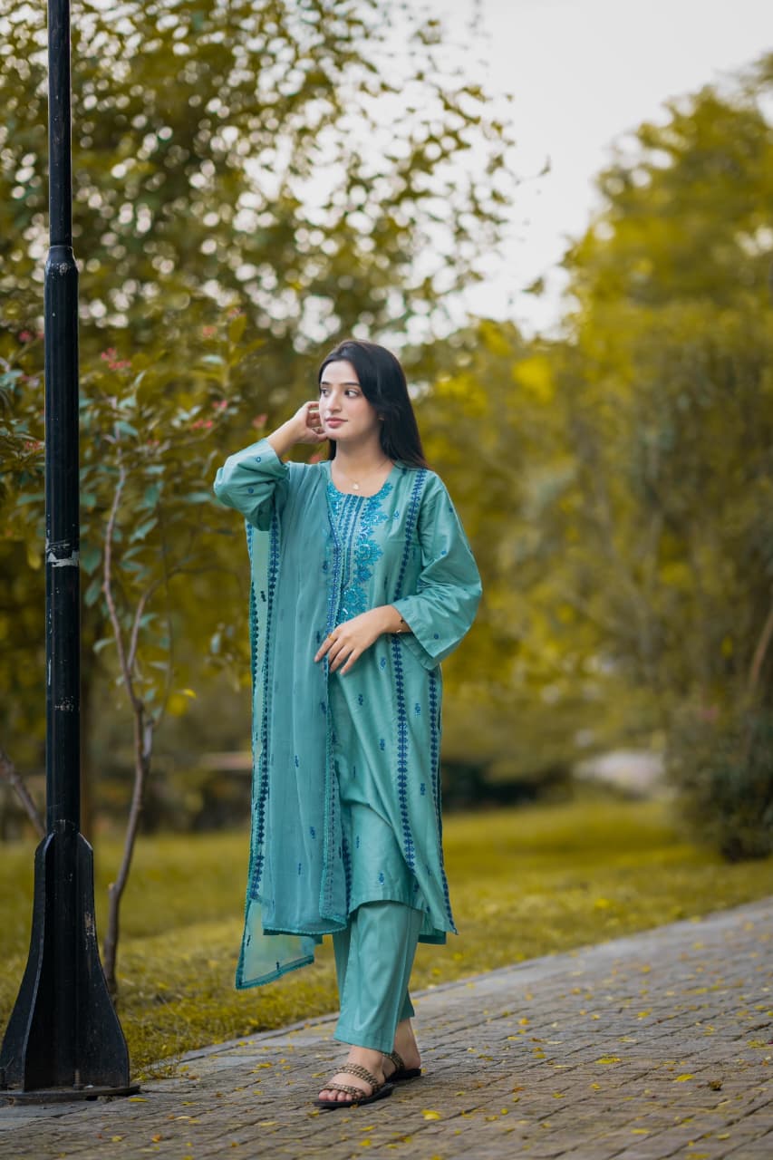Zeenat Lawn 3pc Embridery