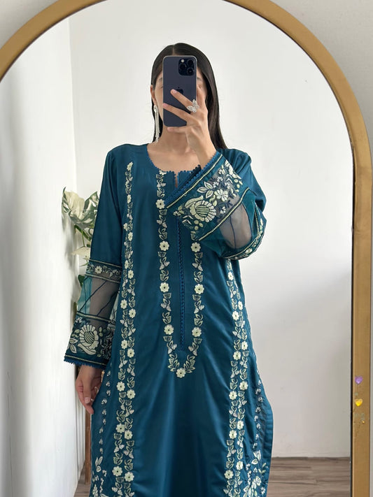 SEHER BLUE BAIL EMB 2PC NEW COLLECTION