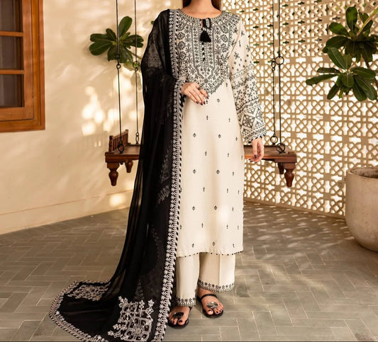 ARFA EMBROIDERY PURE LAWN 3PC
