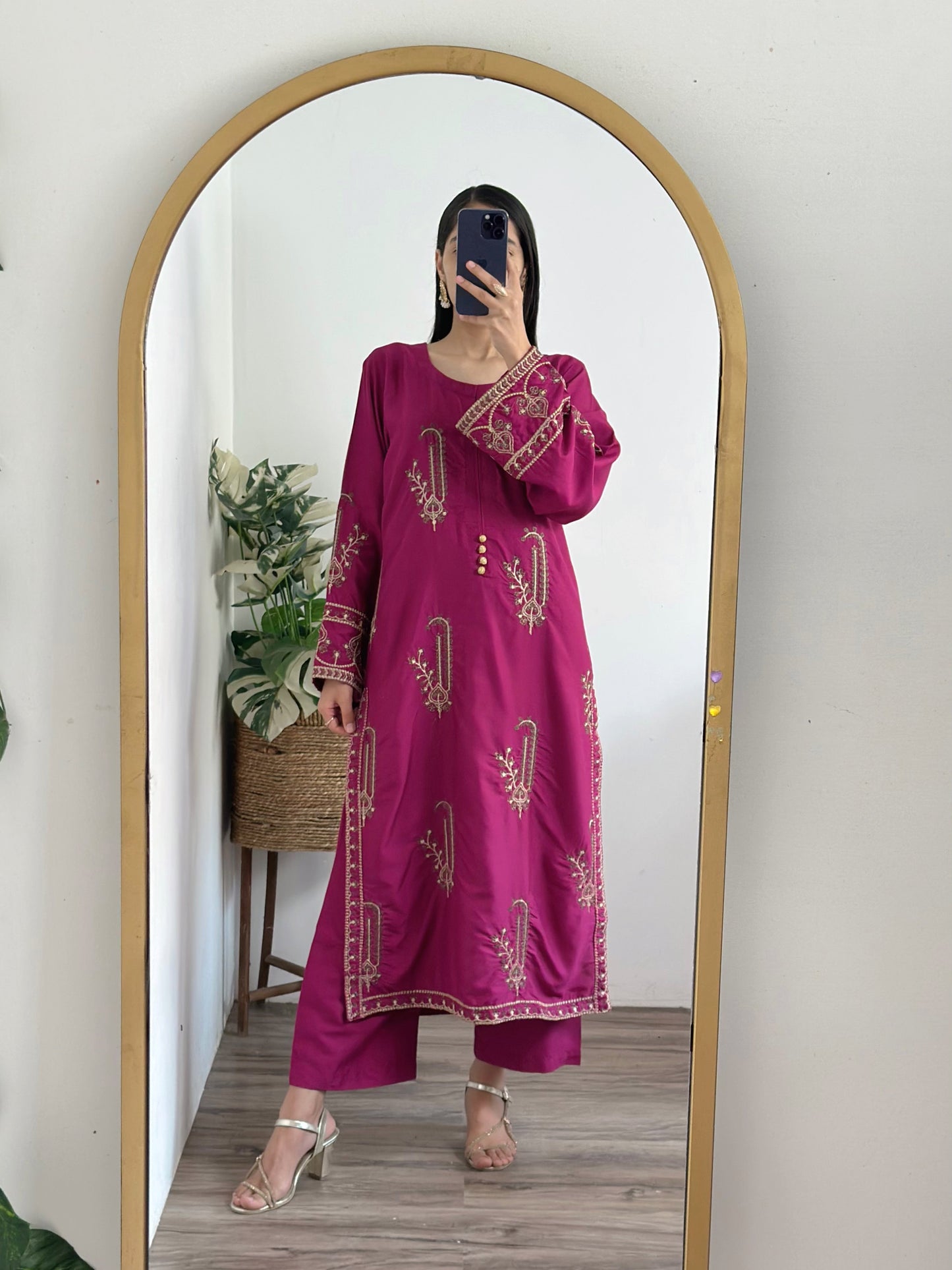 AMBAR Jasmine  2pc Embroidery Stiched Suit