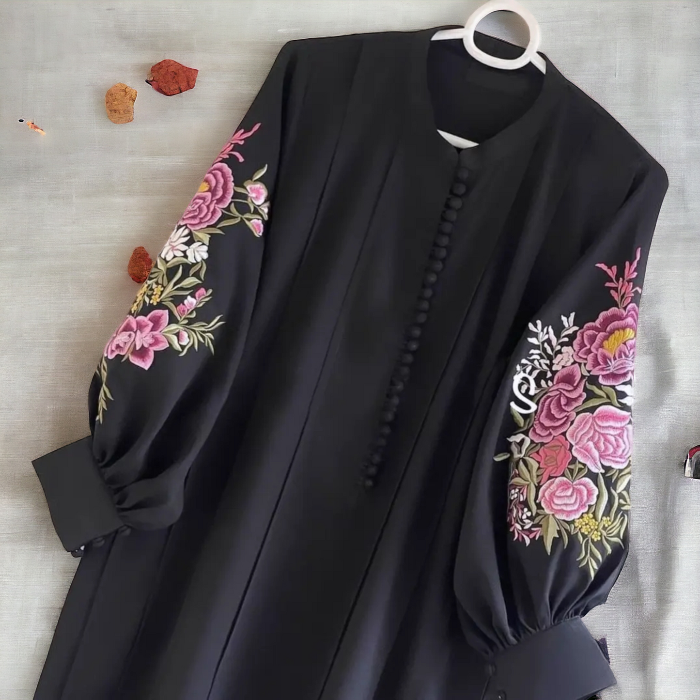 Most Demanding Artical Hoor Flower Embroidery  2pc