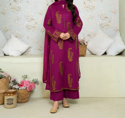 AMBAR Jasmine  2pc Embroidery Stiched Suit