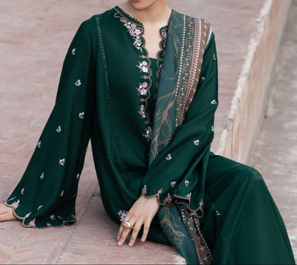 Ziva Green Embroidery 2pc