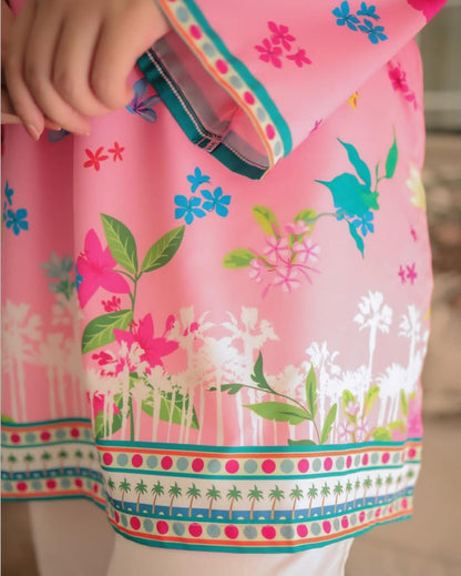 *PINK FLORAL  DIGITAL PRINTED 2PC