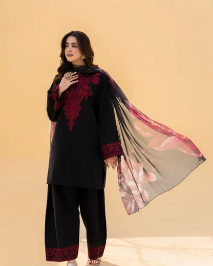 Zaroon -EMBROIDERY  3PC