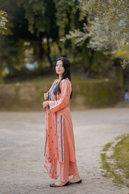 Zeenat  Lawn 3pc Embridery