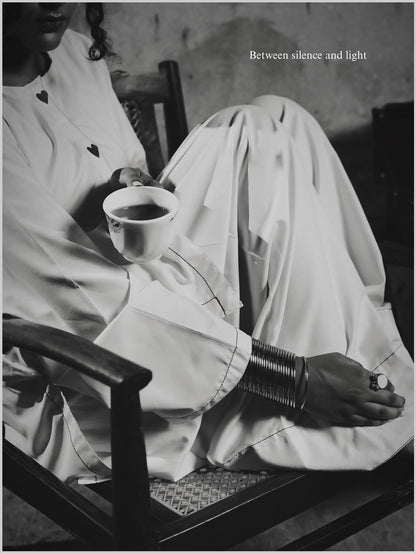 WHITE HEART 3PC ( FARSHI SHALWAR )