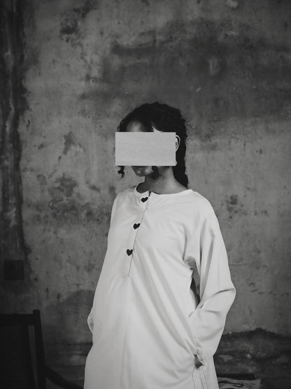 WHITE HEART 3PC ( FARSHI SHALWAR )